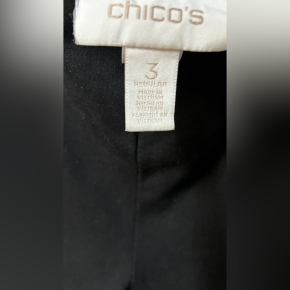 Chico's Black Straight Leg Pants Size 3 (Large) - Picture 2 of 3